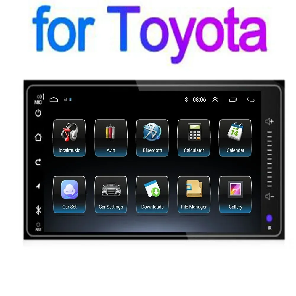 2 Din Android 13 Universal 7Inch Car Radio For Toyota GPS Navigaion Head Unit 7 Inch Carplay Android Auto Player Camera