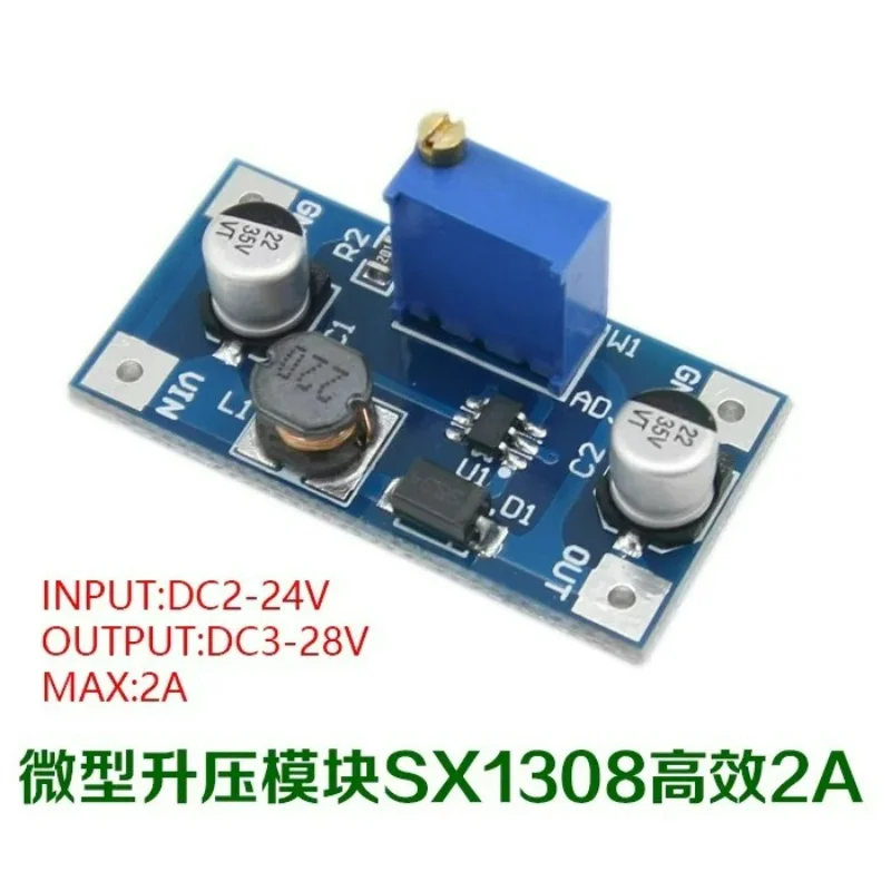DC-DC Boost Converter Mini Step-up Power Module, 2-24V to 3-28V, Peak 2A Adjustable Power Supply Regulator Board 10PCS