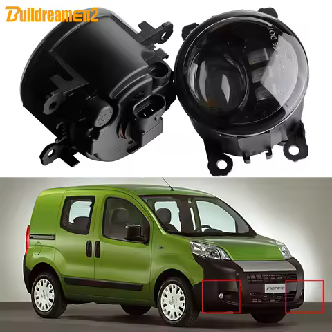 2 Pieces LED Lens Fog Light 30W 3000LM Car Front Bumper Fog Lamp Accessories H11 For Fiat Fiorino Box MPV (225_) 2007-2023