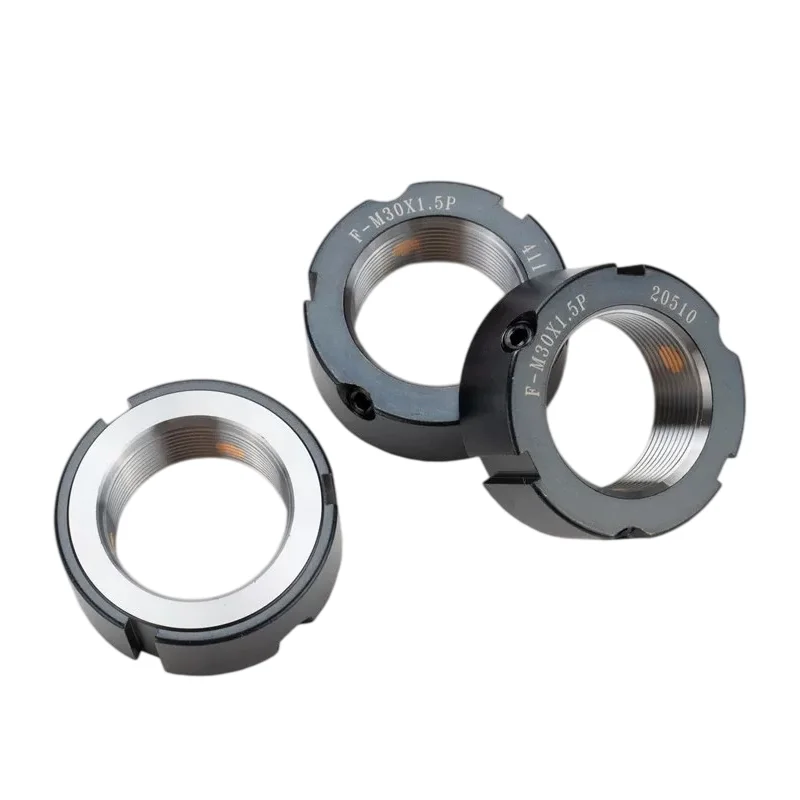 1PC F‑Type Thread Flank Precision Locknut M48‑M120 Round Locking Nut Anti‑Loosening for CNC Machine Tool Spindle Ball Screw