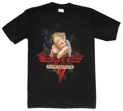 Camiseta negra con imagen clásica de Van Halen 1984, cubierta de álbum, nueva