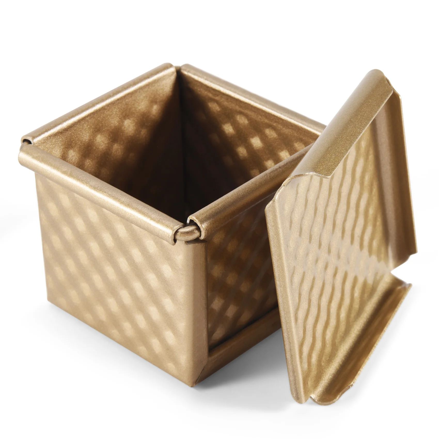 Panela de pão quadrada com tampa, molde para torradas, pan pullman com tampa antiaderente, mini cubo de água, caixa de torradas quente