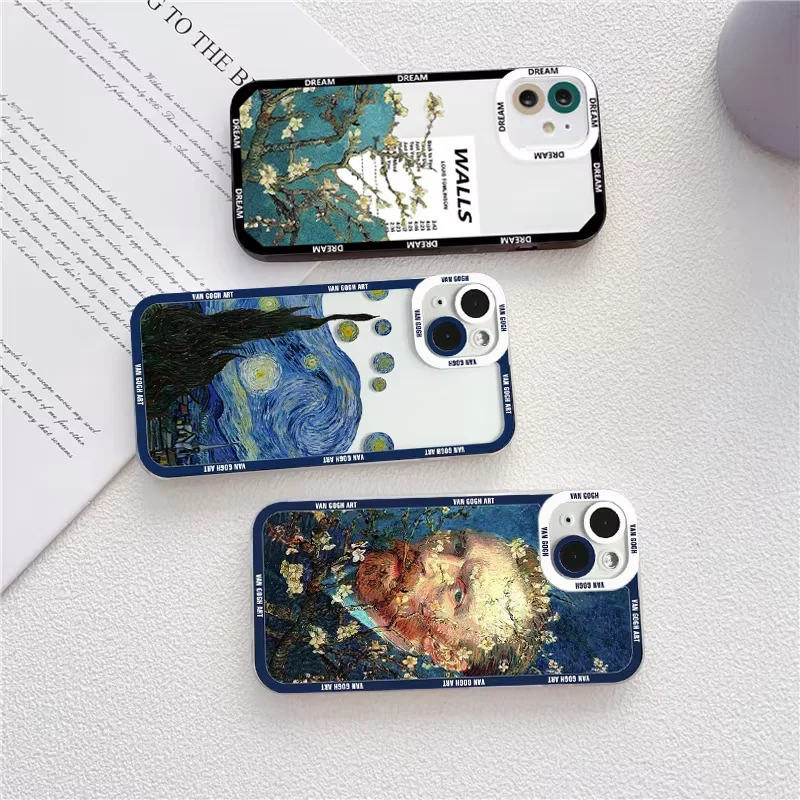 Great Art Van Gogh Oil Painting Phone Case For iPhone 16 15 Pro Max 14 13 12 11 Pro Max 7 8 14 15 Plus X XR XS Soft Clear Cover image 4