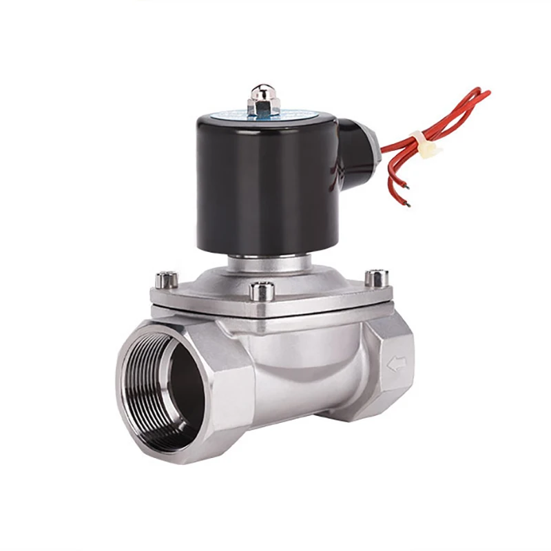 

2" Stainless Steel Solenoid Valve Normally Closed DN50 Pipeline Control Switch Water Valves For Water Oil Air 220V 24V 12V