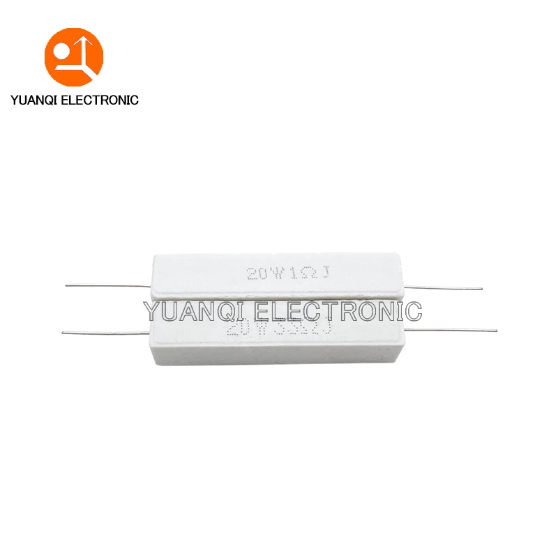 1 piece 20W 5% Cement Resistor Power Resistance 0.1R-10K 0.47 1 1.5 2.2 2.5 3 4.7 5.1 6 10 22 24 33 47 100 1.8K 2.2K 4.7K ohm