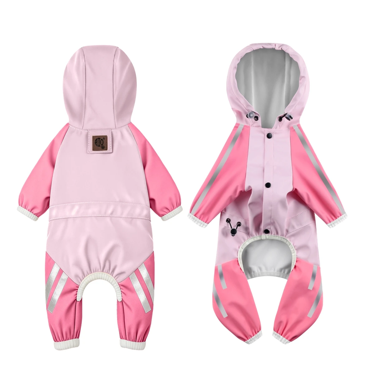 Hunde-Regenmantel Reflektierend PU Wasserdicht Haustierkleidung für Chihuahua Malteser Regenmantel Kleine Mittelgroße Hunde Overall Regenmantel – Detail 9