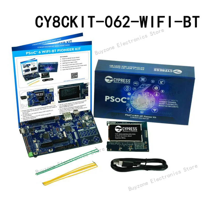 CY8CKIT-062-WIFI-BT PSoC® 6 PSoC 6 Transceiver; 802.11 a/b/g/n (Wi-Fi, WiFi, WLAN), Bluetooth® Classic 2.4GHz Evaluation Board