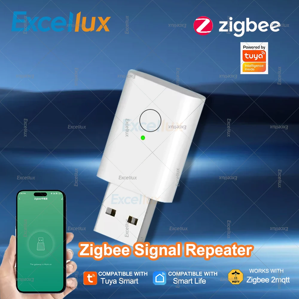 ZigBee 3.0 Signal Repeater USB Signal Amplifier Extender for Tuya Smart App Works with ZigBee Gateway Z2MQTT Smart Home Devices