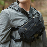 Men’s Chest Bag Tactical Fishing Vest Backpack Travel Waterproof Molle Nylon Climbing Camping Backpacks Outdoor Rig Fanny Pack