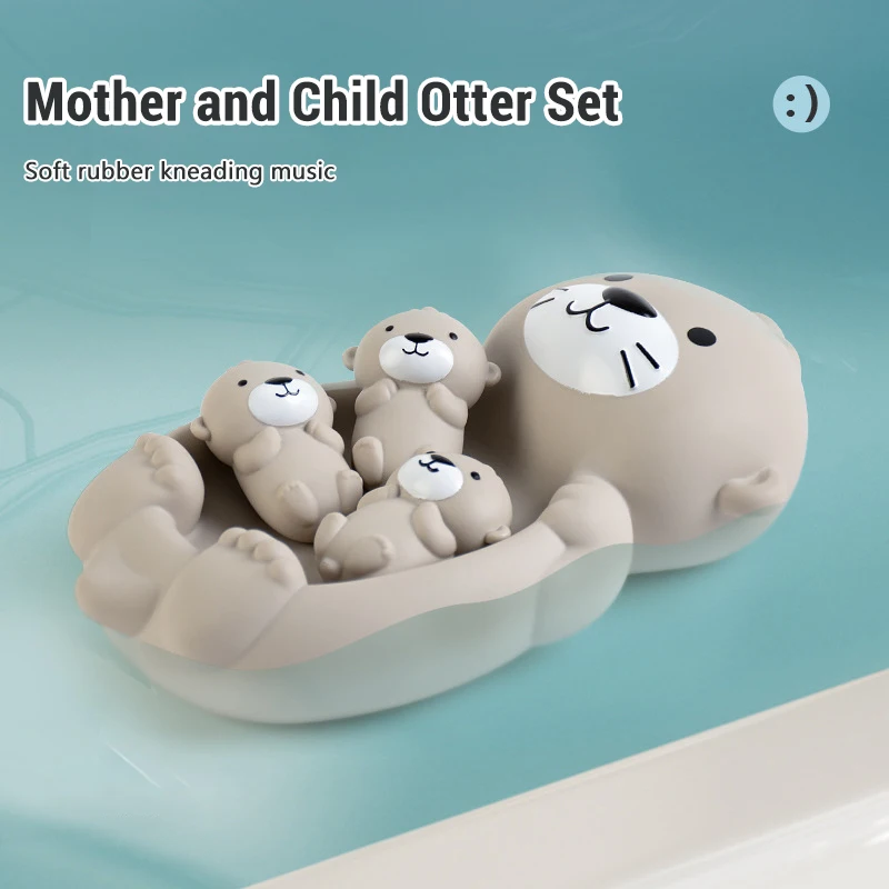 ของเล่นตุ๊กตาตัวนากสำหรับเด็ก 4 ชิ้น ของเล่นลอยน้ำสำหรับเล่นในสระน้ำ ของเล่นเสริมพัฒนาการเด็ก ของเล่นตุ๊กตาตัวนากลอยน้ำสำหรับอาบน้ำเด็ก ของขวัญ