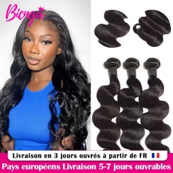 BICNGA 26 28 30 inch Body Wave Human Hair Bundles 10A Brazilian Raw Bundles Human Hair for Women 1/3/4 PCS Hair Extensions Weaving Delivery 3 to 5 Days Free Shipping