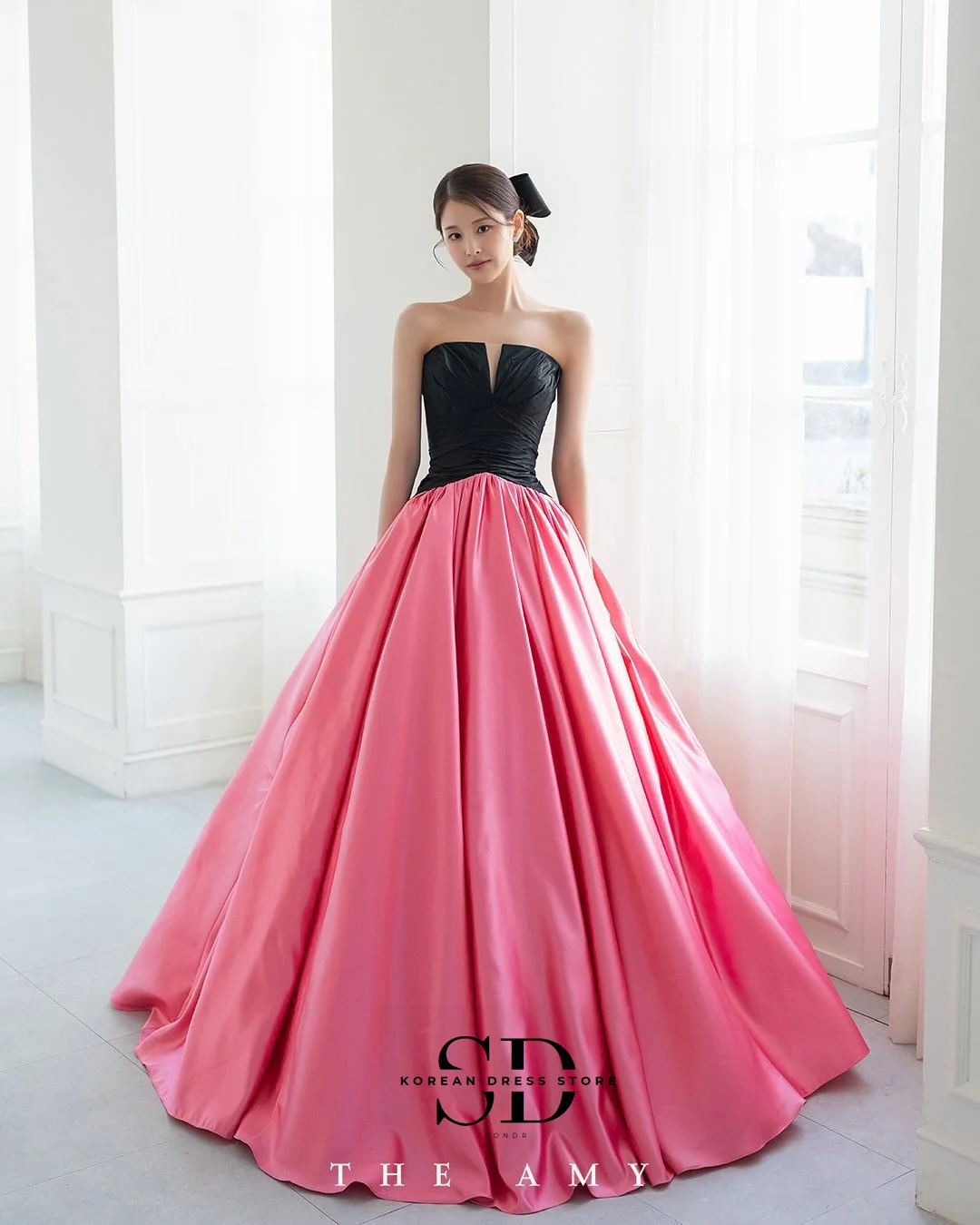 Sondr – robe de soirée de luxe, avec manches détachables, couleur contrastée, robe de princesse personnalisée, robes de mariage coréennes à pression