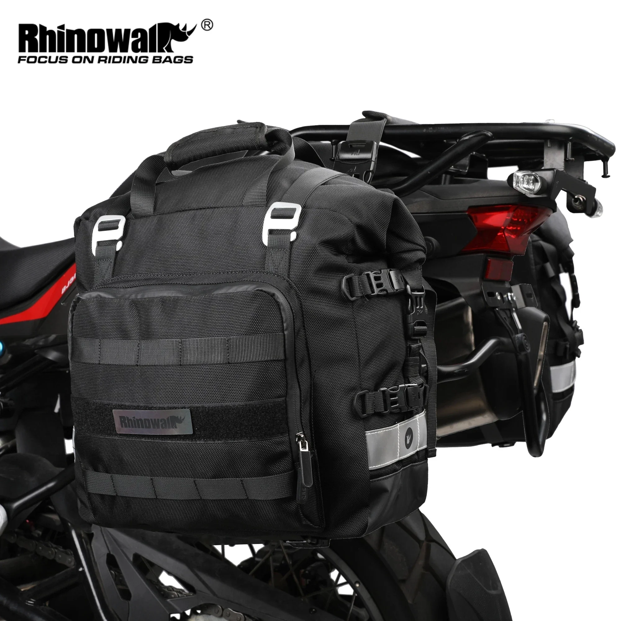 

Rhinowalk 20L Motorcycle Bag Motor Saddlebag Side 1 or 2 Pcs Universal Motorbike Waterproof Removable Inner Bag Luggage Pannier