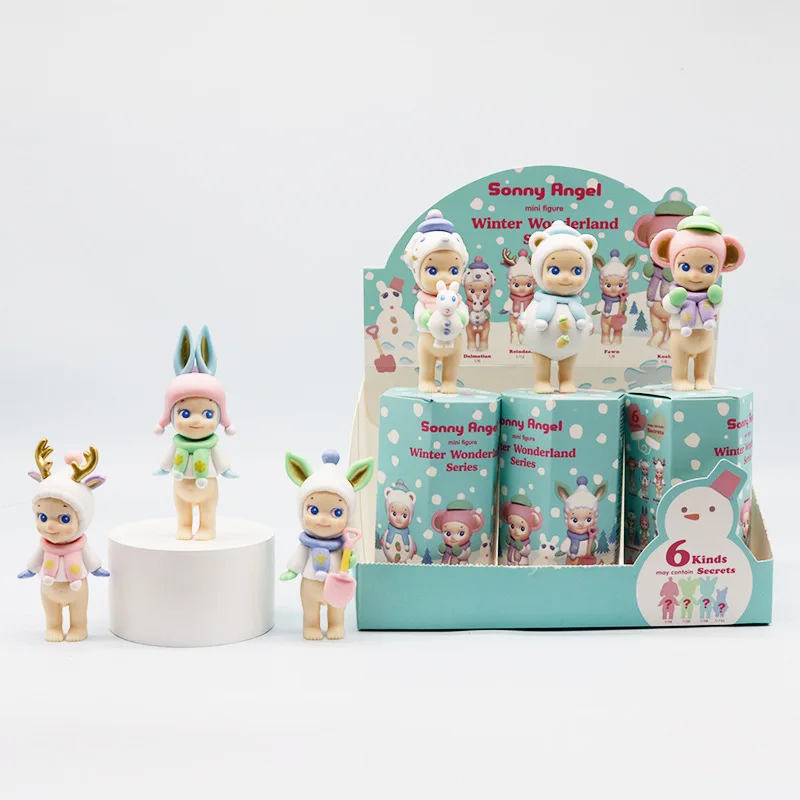 

Популярный зимний ангел, лежащая слепая коробка, Лось, кролик, рождественский подарок, украшение, слепая коробка, настольное креативное украшение