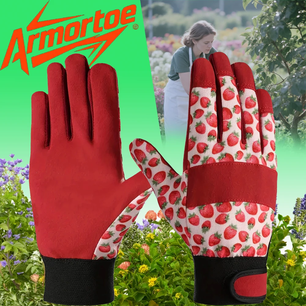 

ArmorToe Gardening Gloves Puncture Proof Anti-Slip Durable Synthetic Leather Protective Wear for Gardeners #Armor8035