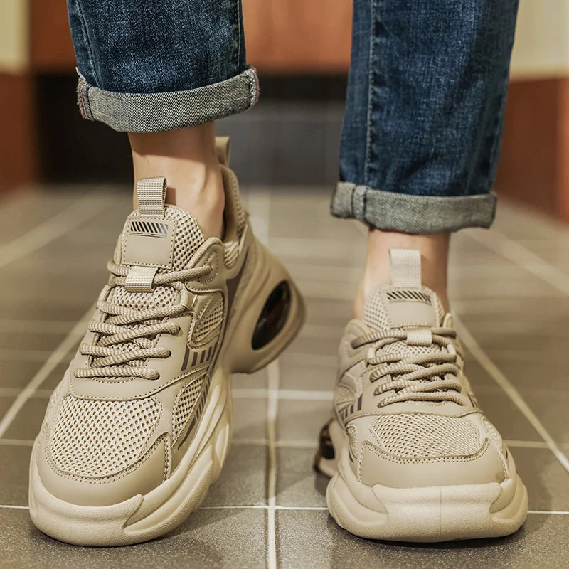 أحذية رياضية كاجوال للرجال قابلة للتنفس، أحذية سباق فاخرة للمدرب، أحذية بدون كعب أنيقة للرجال