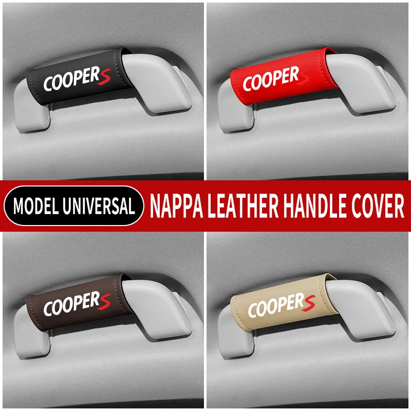 1PC Leather Car Roof Armrest Pull Gloves Door Handle Protection Cover For Mini Cooper One S JCW R55 R56 R50 R53 R60 F55 F56