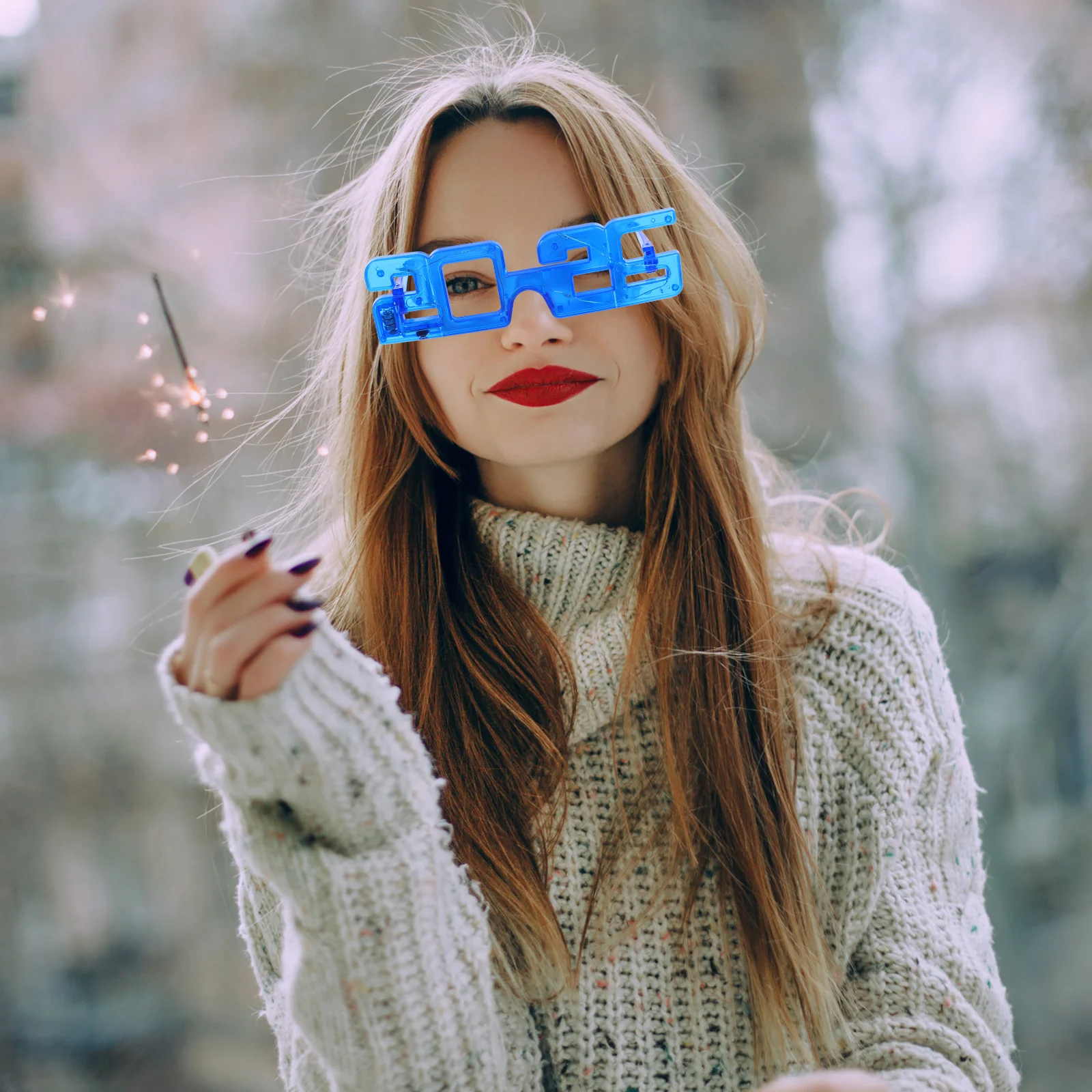 

4 Pcs Glowing Glasses 2026 New Year Eyeglasses Light up LED Funny Party Eyewear