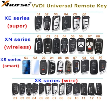 جهاز تحكم عن بعد عالمي XHORSE VVDI XS/XE/XN/XK سلسلة ذكية/سوبر/لاسلكية/سلك مفتاح السيارة النسخة الإنجليزية لأداة مفتاح VVDI