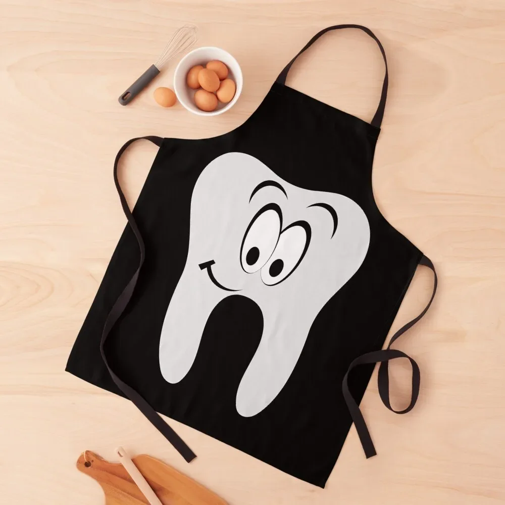 Cartoon Tooth Smiling Apron Hairdressing chefs Apron