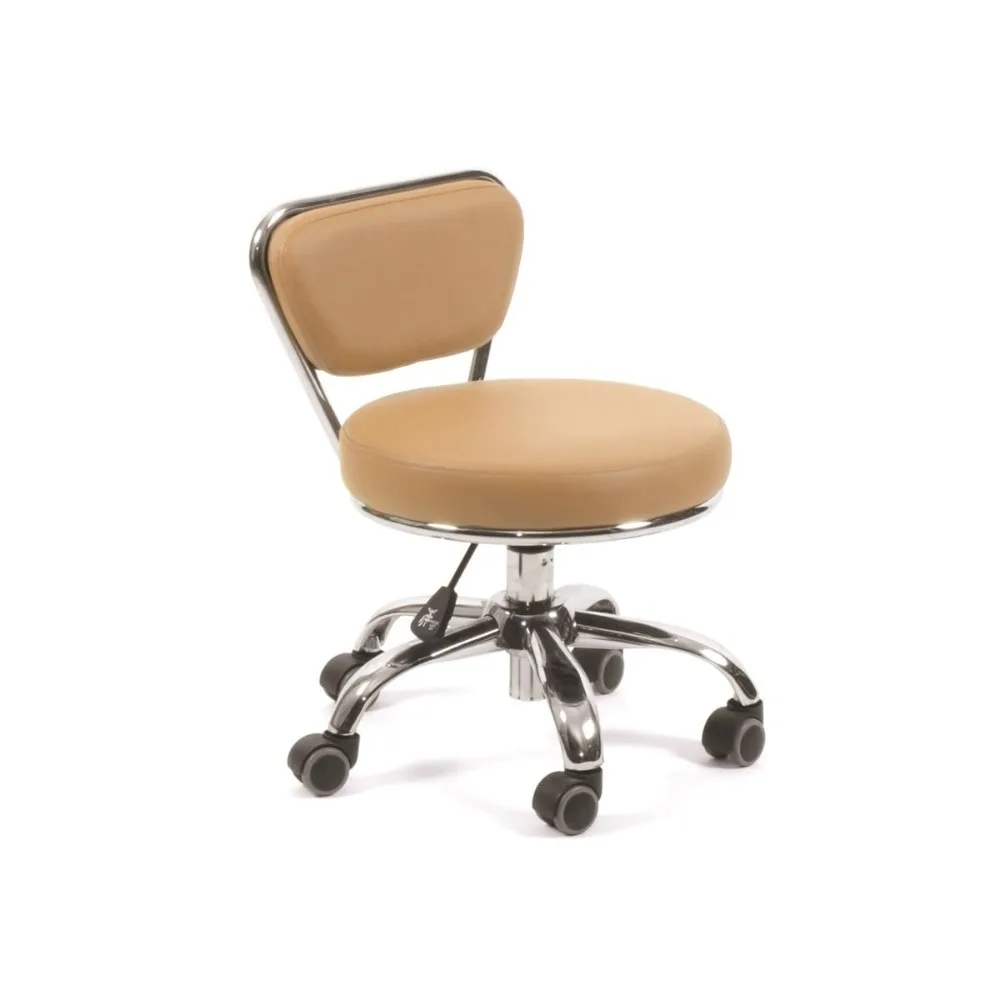 

Adjustable Rolling Pedicure Stool for Salon Spa 13-15in Height Swivel Upholstered Custom