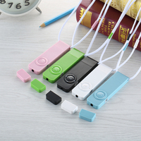 Portable Mini USB Flash LCD Digital MP3 Player Support Flash 64GB TF Card Slot Music Player FM Radio with earphone