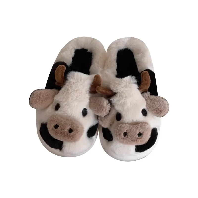 Plush and Cute Little Cows Feel Like Stepping on Shit Bedroom Home Shoes for Men and Women New Autumn and Winter