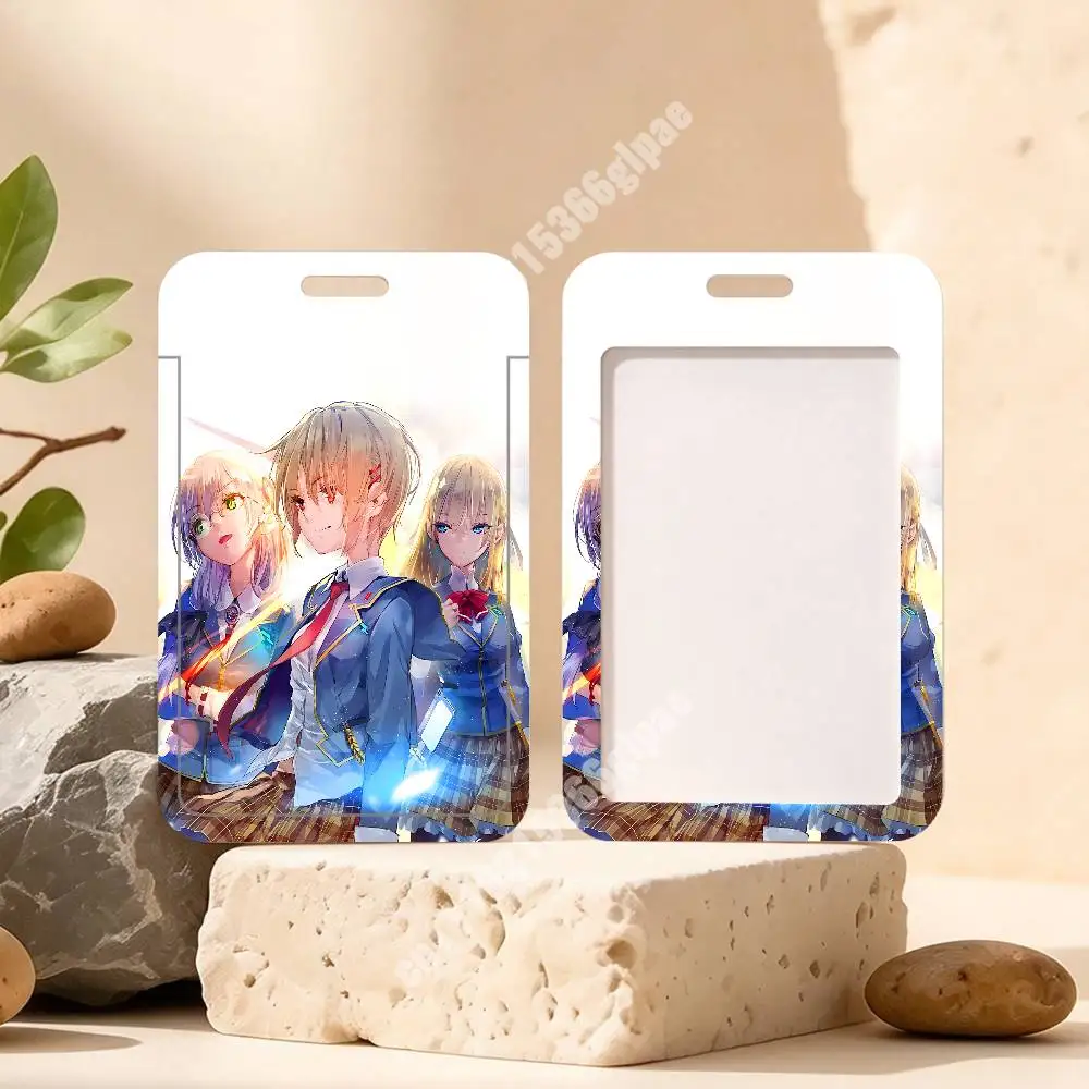 Key Anime H-Heaven Burns Red Plastic Card Holder Worker ID Card Clear Transparent Employee Visitor Pass