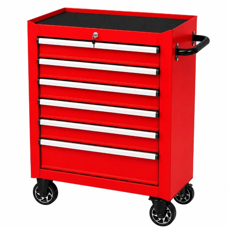 Mobile Tool Storage Cabinet With Locking System For Garage Automotive Repair Station Heavy Duty Hardware Organizer Vehicle