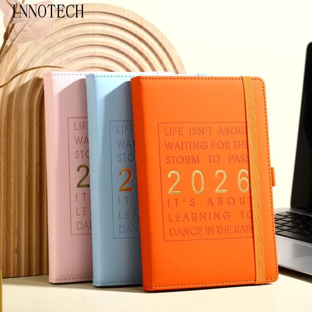 

English 2026 Schedule Planner Notepad 12 Months Bookmark 365 Days Efficiency Notebook Thick Paper Wear-resistant