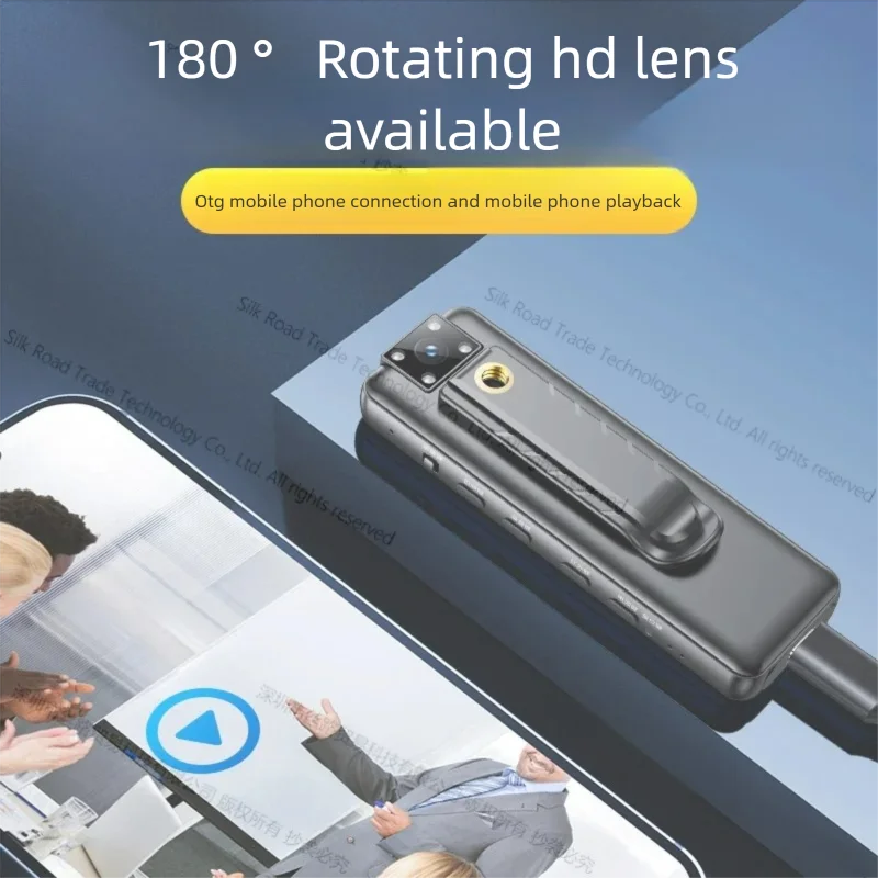 كاميرا Yescool A70 4K صغيرة مع عدسة دوارة لتثبيت الصور للرؤية الليلية وعمر بطارية 12 ساعة وزاوية واسعة ومزودة بتقنية WiFi