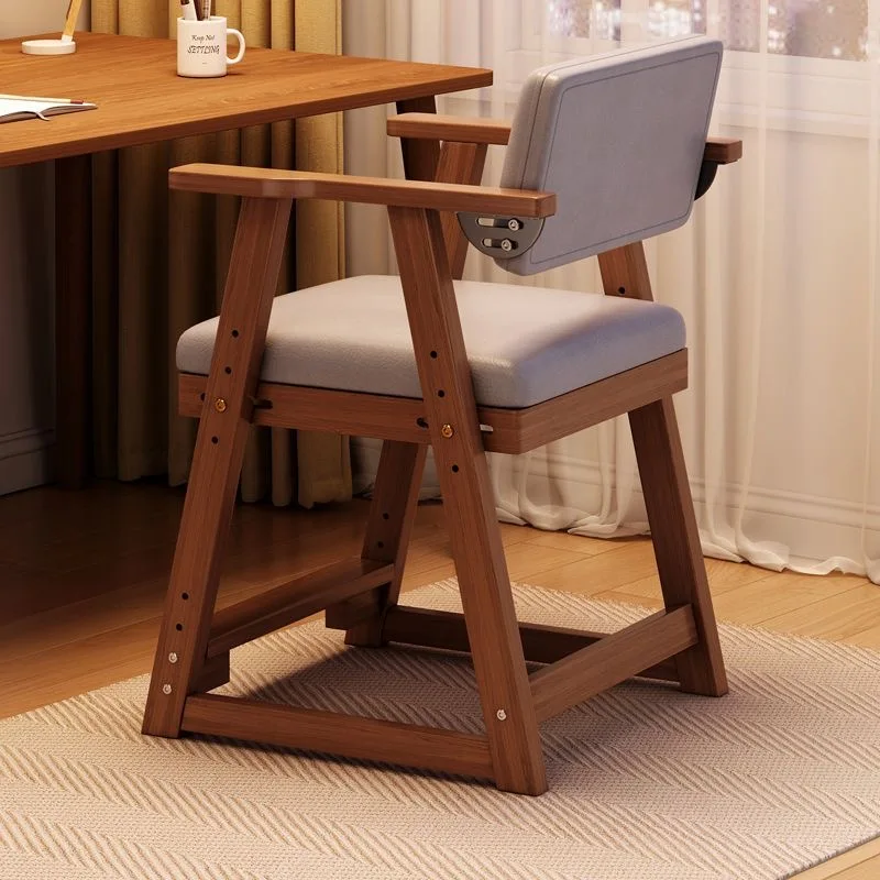 

Solid wood children's study chair lifting growth household backrest writing chair adjustable baby dining chair