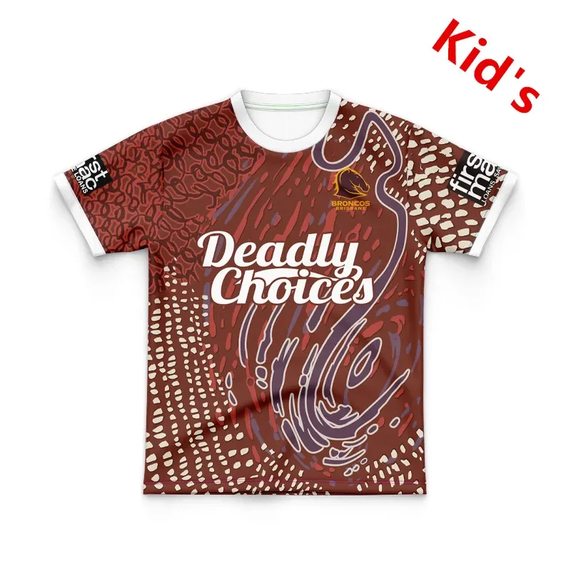 

2024 BRISBANE BRONCOS INDIGENOUS YOUTH TRAINING RUGBY JERSEY Kids size 16-24-26 ( Print name and number )