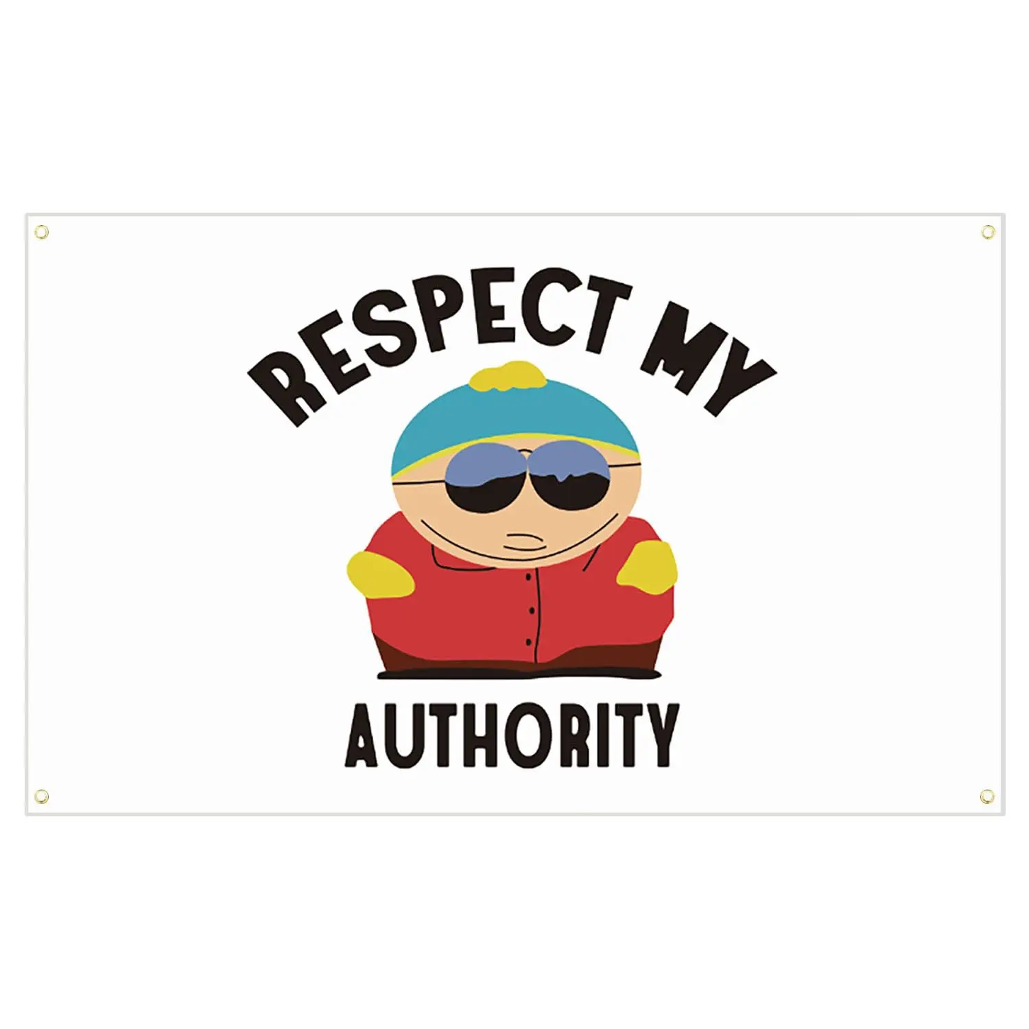 Respect My Authority Funny Flag 3X5 Ft for Indoor Outdoor Wall Tapestry for Lawn Holiday Party Garden Yard Decor Banner