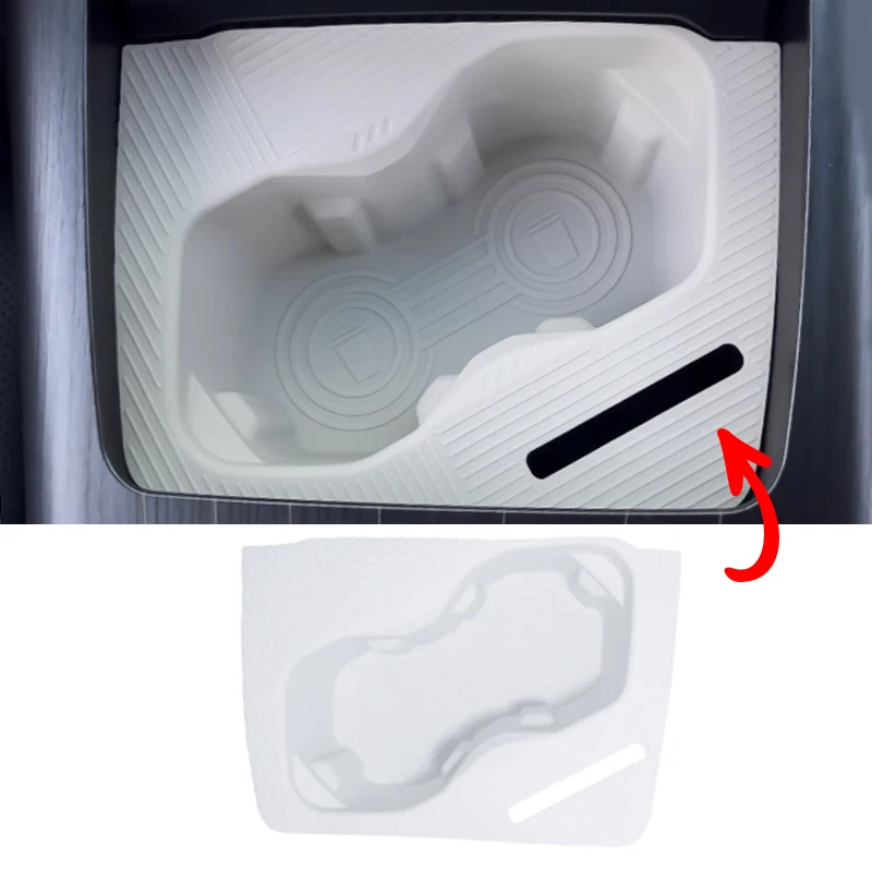 لجيلي EX5 جالاكسي E5 بروتون E.MAS التحكم المركزي سيليكون كأس وسادة حامل الكأس 7 كوب غطاء مقاوم للماء سهلة التنظيف #4