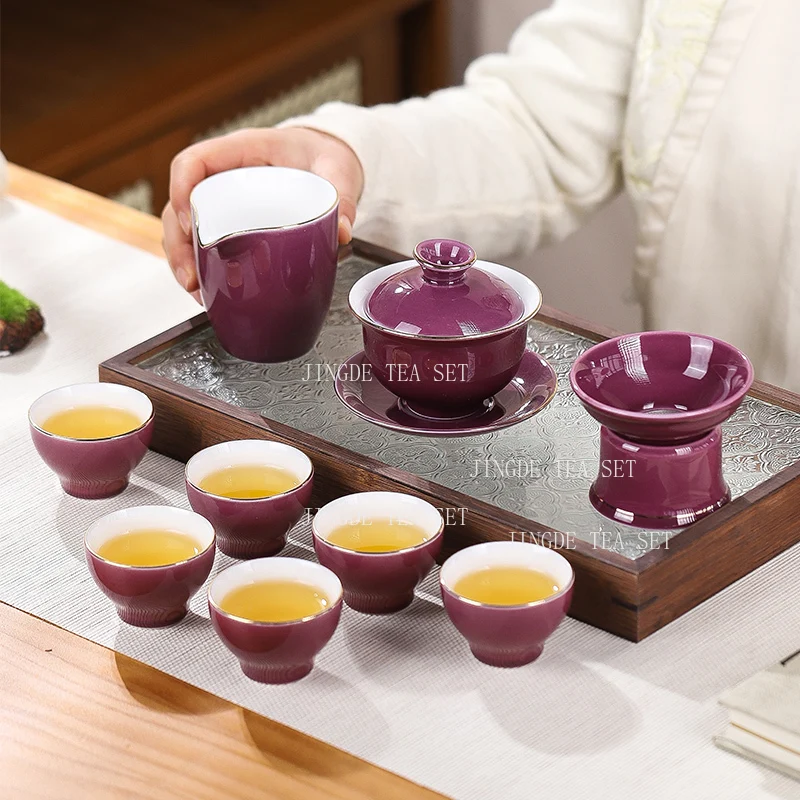 Purple Ceramic Tea … - image
