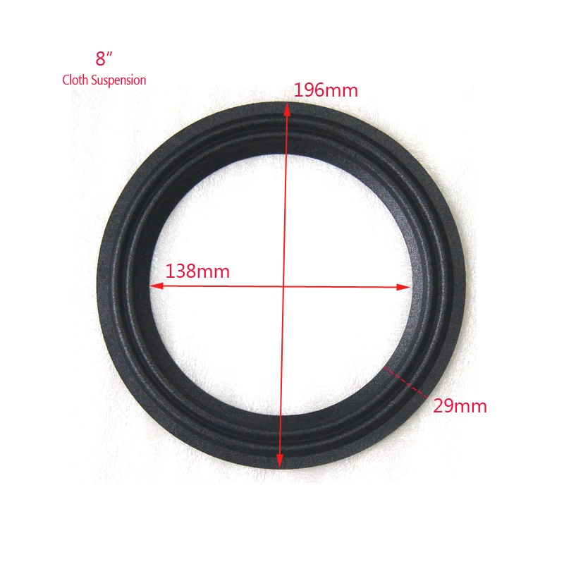 i-key-buy-2-pecas-lote-aro-de-borracha-com-borda-de-tecido-para-alto-falante-de-8-polegadas-acessorios-de-reparo-para-subwoofer-com-suspensao