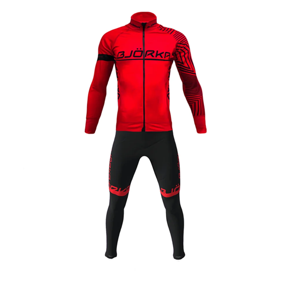 Men Winter Cycling Long Sleeve Thermal Set Fleece Warm Jackets Motocross Bike Jerseys Pro Bicycle Clothes Traje Ciclismo Hombre