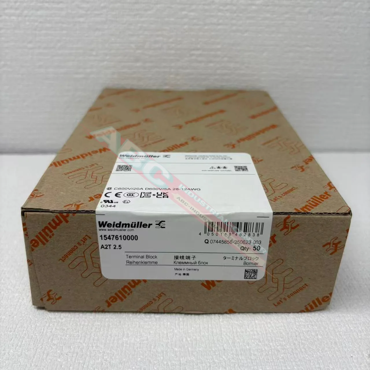 50pcs/Box  A2T 2.5 terminal 1547610000