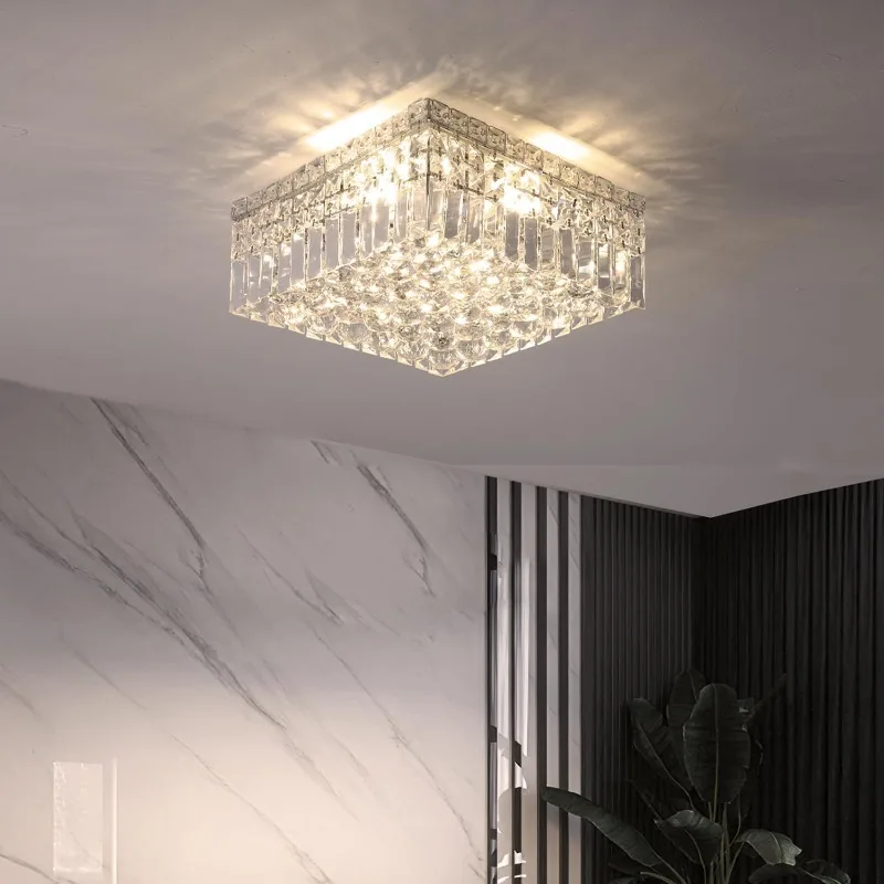 Hot Selling Modern Recessed Ceiling Fixture Elegant Crystal Chandelier Ceiling Light Suitable forBedroom Living Room Dining Room