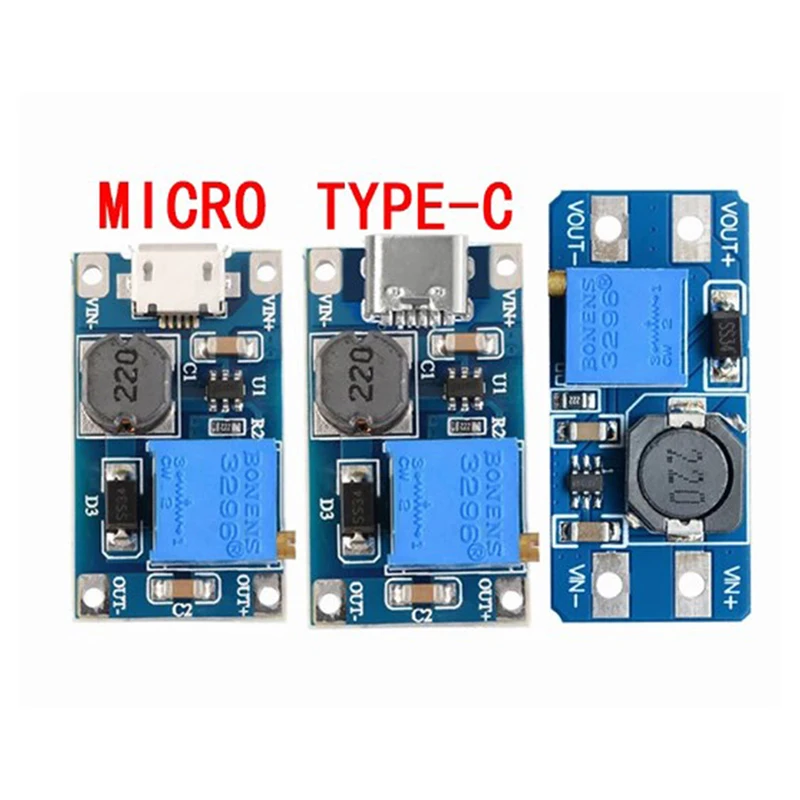 

1PCS MT3608 DC-DC Step Up Converter Booster Power Supply Module Boost Step-up Board MAX output 28V 2A