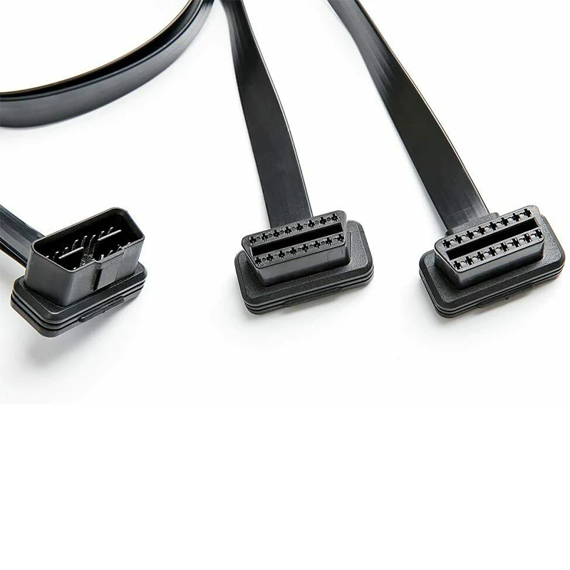 16Pin OBD 2 Extender ODB II OBD2 Cable 16 Pin Male To Female Flat Noodle OBD II Extension Connector Diagnostic Extending Cable