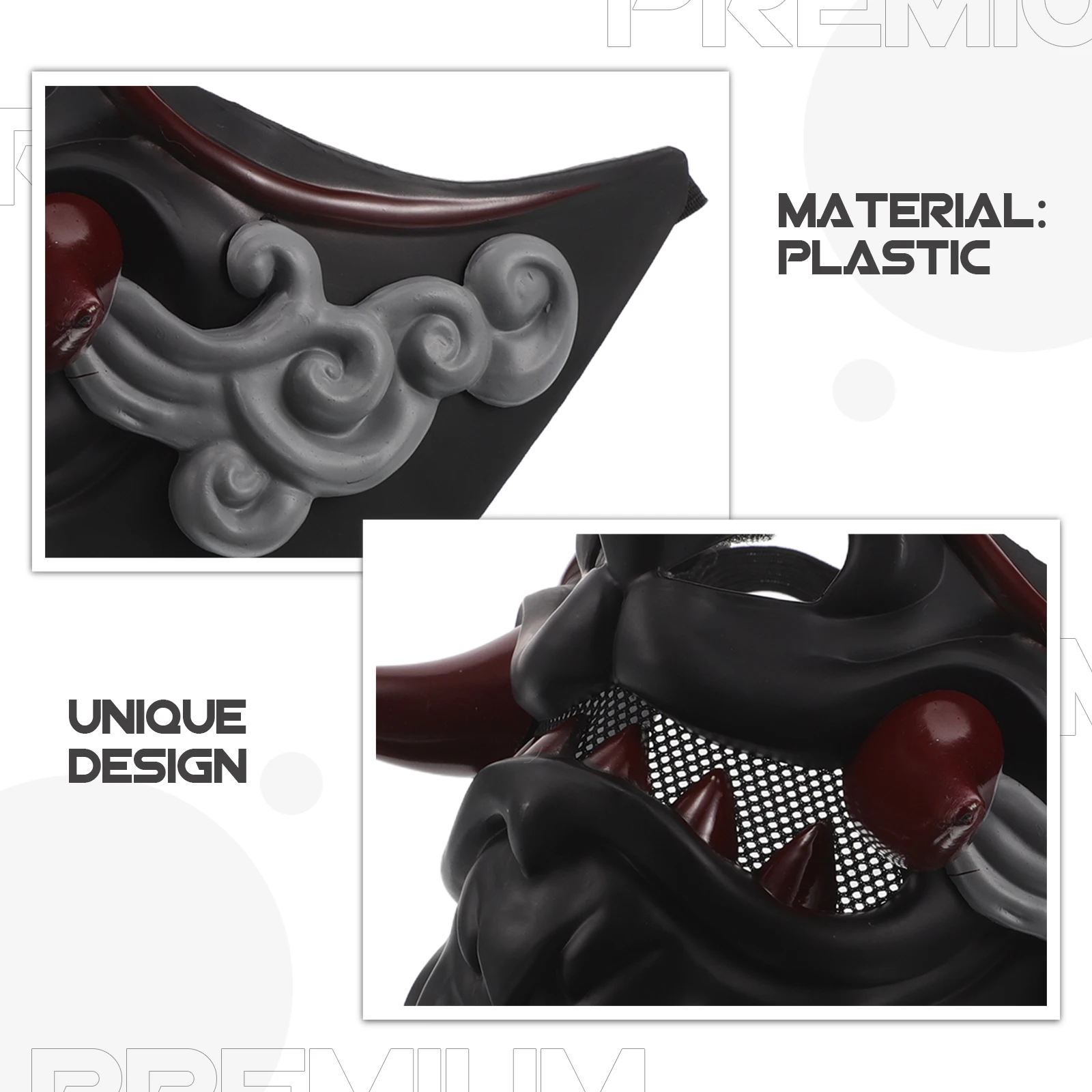 Unikatowa Maska Samuraj Maska na Twarz Cosplay Makijaż Impreza Cosplay Maska Samuraja Impreza Maska Samuraja Występ Sceniczny Japońska Maska Dramatyczna