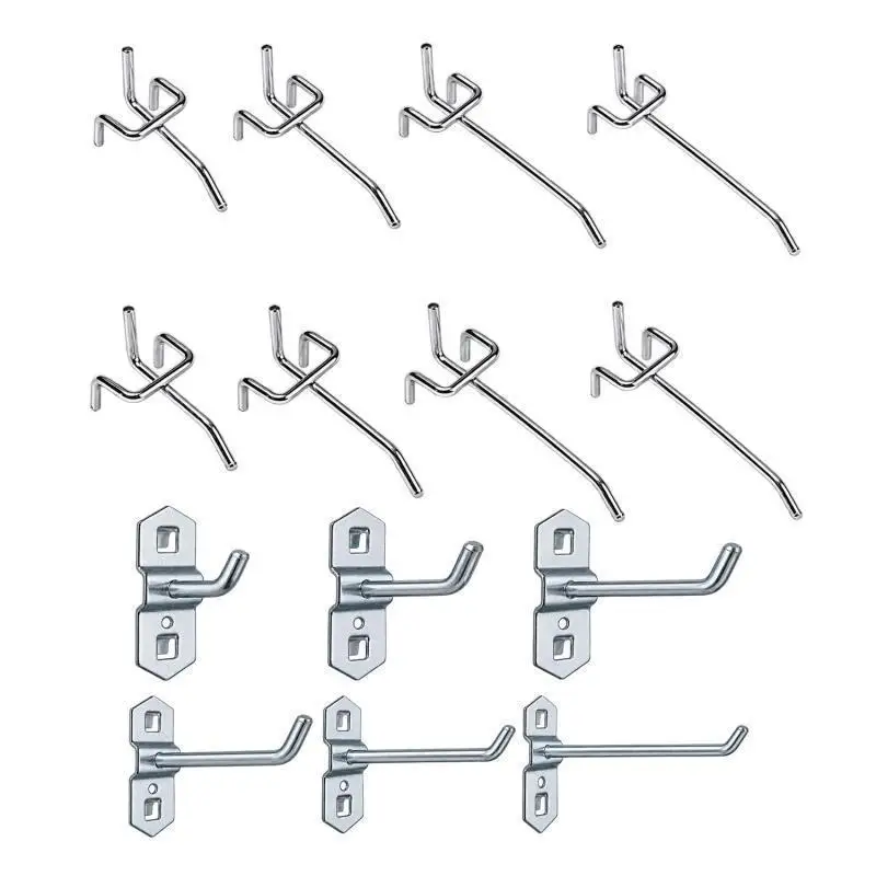 1-5 Stück Pegboard-Metallhaken, Gitterhaken, Regalhaken, Zaun-Eisenhaken, Wandmontierte Nagelhaken – Detail 4