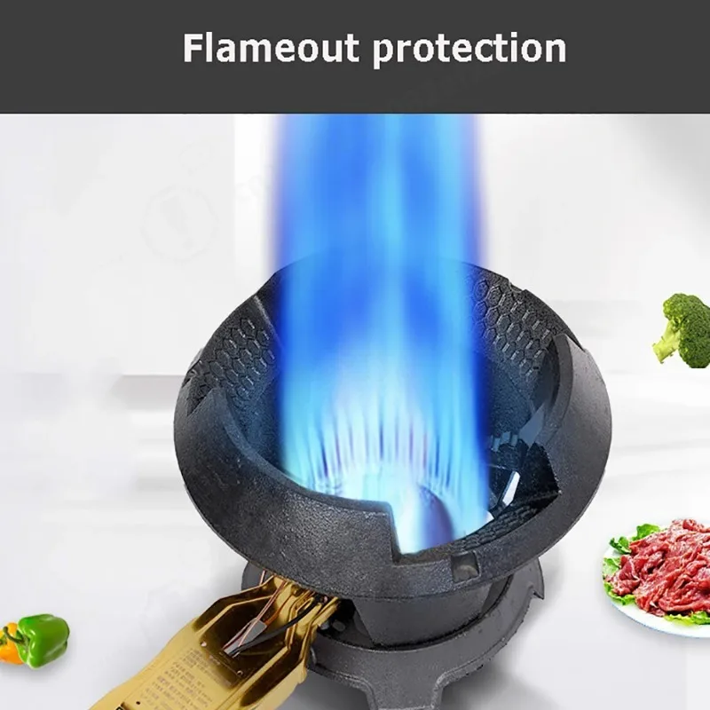 ABBP Heavy Duty Single Burner Gas Hob Commercial Kitchen Stove High Efficiency LPG Gas Cooktop for Outdoor Camping Street Food