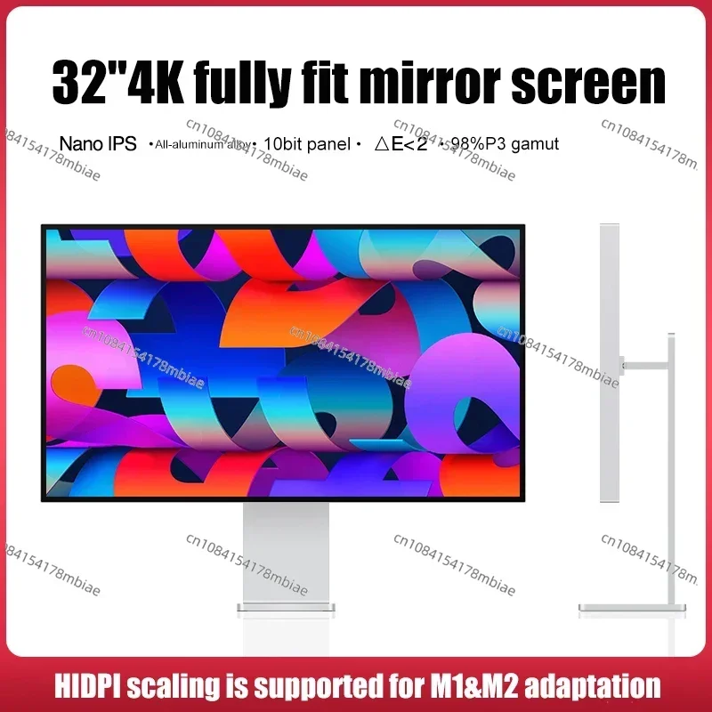 شاشة LED 32 بوصة 4K 3840*2160 HDR10 ميزة 60 هرتز USB-C لـ MAC 100 واط HDR10 شاشة لامعة نمط ثقب Kuycon P32U
