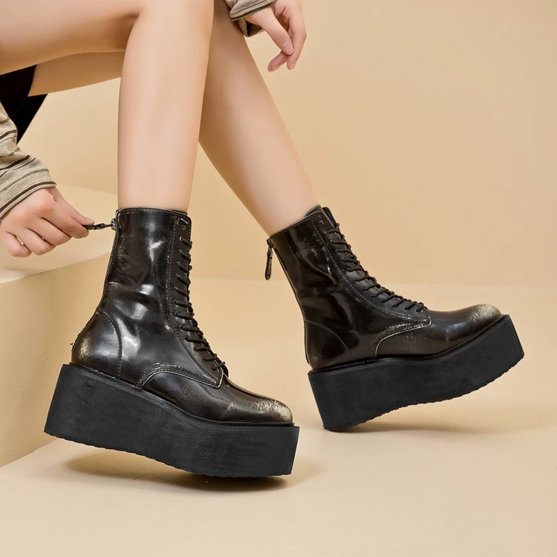 AIYUQI Women's Snow Boots 2026 New Thick-soled Non-slip Women Short Boots Large Size Warm Female Winter Shoes Ankle Boots view 3