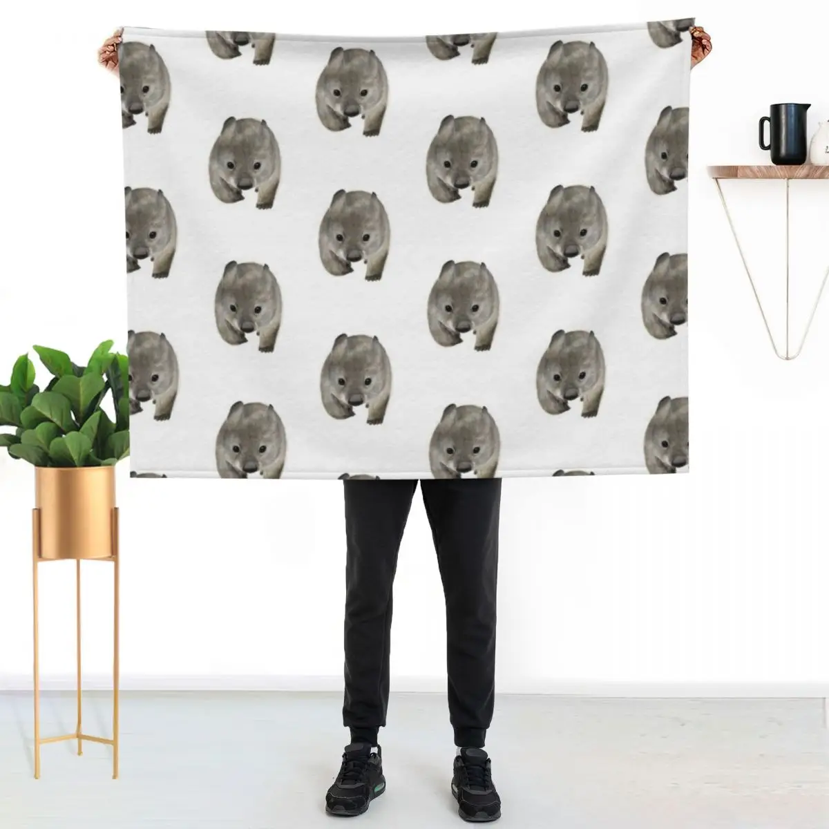 Cuddles the wombat Throw Blanket For Sofa Thin Weighted Vintage Winter beds Plaid on the sofa valentine gift ideas Blankets