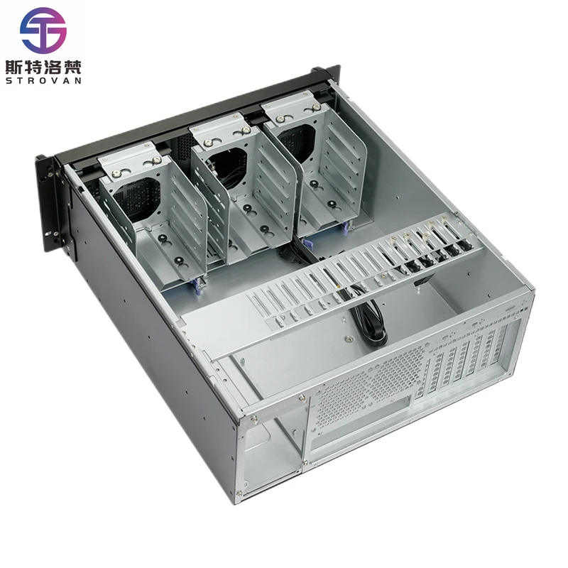 Industrial Pc case 1.0 Honeycomb Hole Panel 19 Inch 4u Rack Mount Computer case with Aluminum Handle
