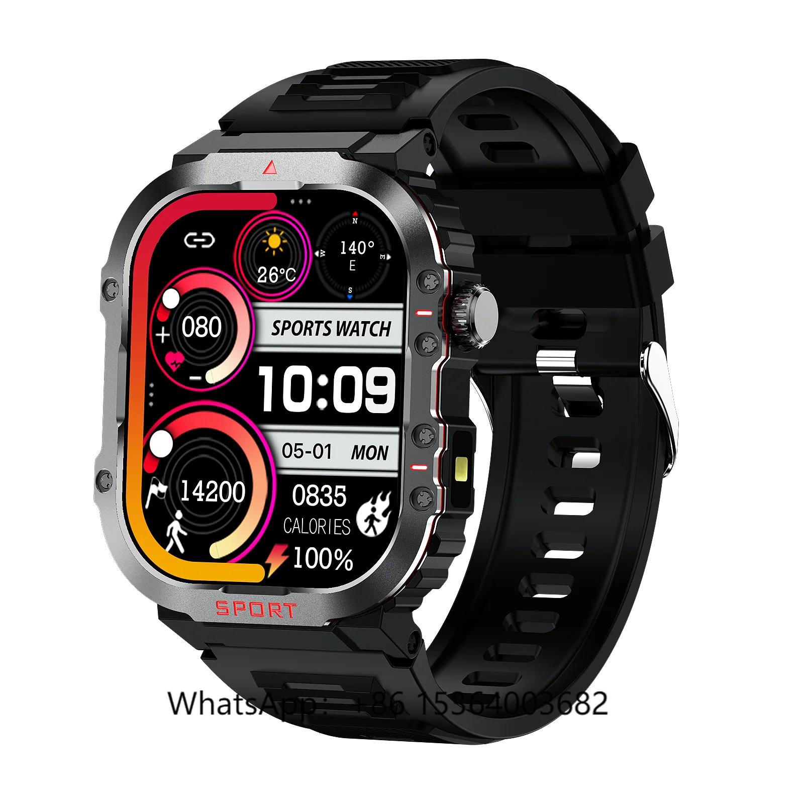 

TJXL-2025 G45 2.01Inch Smart Watch with Flashlight 1ATM Waterproof Heart Rate Oxygen Men Outdoor Sports Relojes Smartwatch